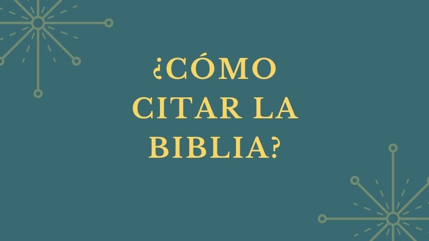 como citar la biblia